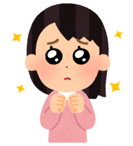涙目の女の子のイラスト