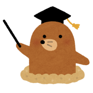 もぐらの博士のイラスト